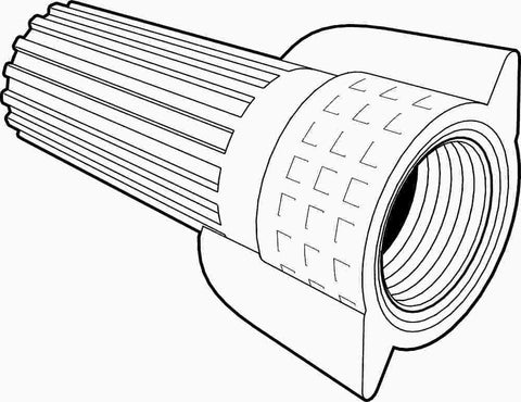 Wing-type Wire Connector, Tan, 500 Connectors Per Bag