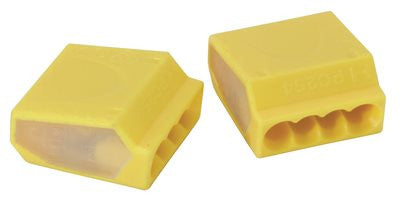 Push In Wire Connectors Yellow 100 Per Bag