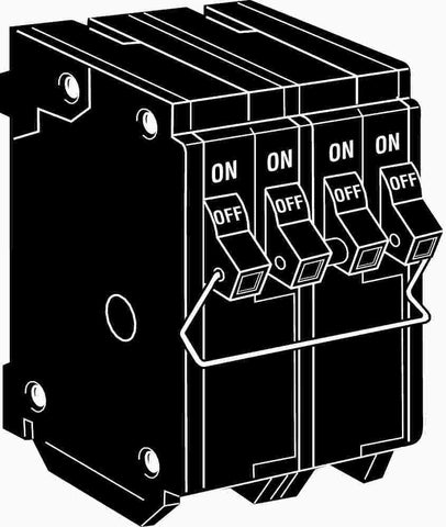 Bq Quad Breaker One 2 Pole 20 Amp And One 2 Pole 30 Amp Independent Trip