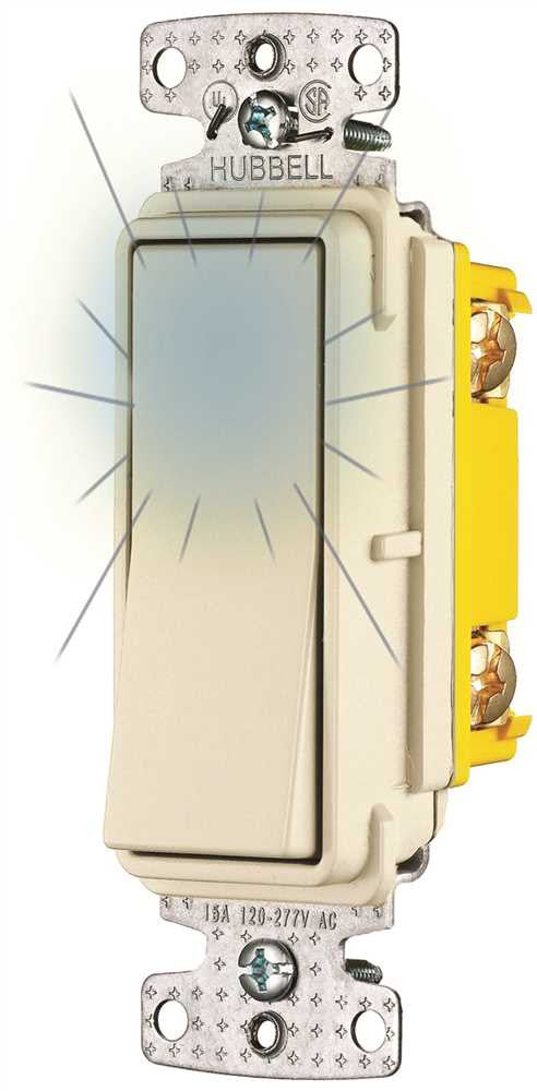 Rocker Switch Single Pole 15a 120v Illuminated Almond