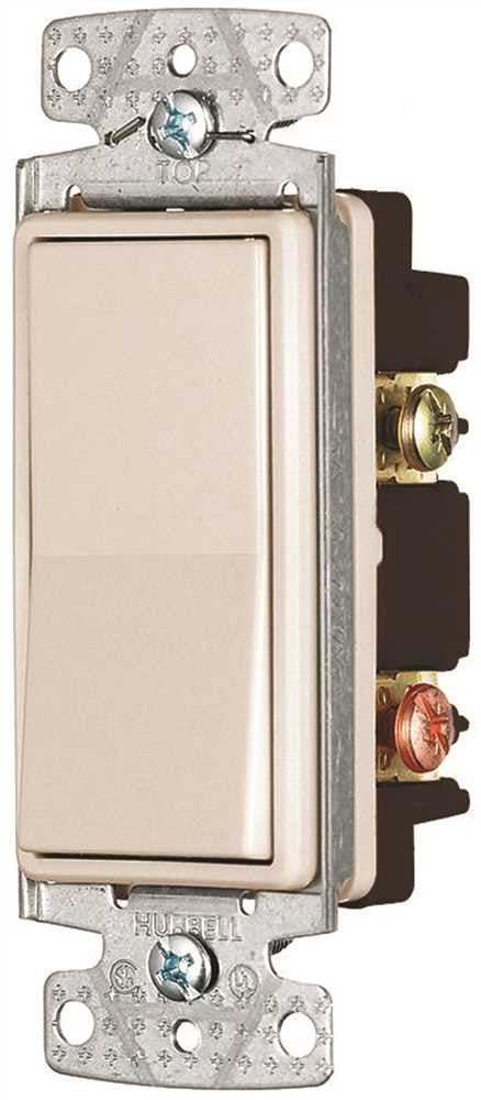 Rocker Switch Double Pole 15a 120-277v Almond