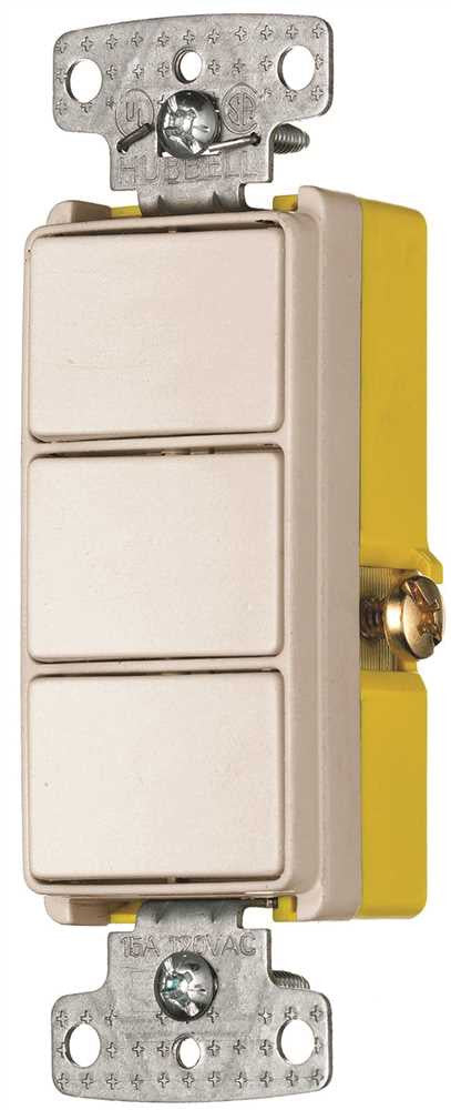 Rocker Single Pole Combo 3 X 15 Amp Switch Almond