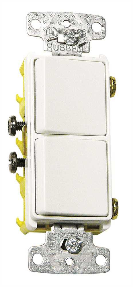 Rocker Single Pole Combo 2 X 15 Amp Switch White