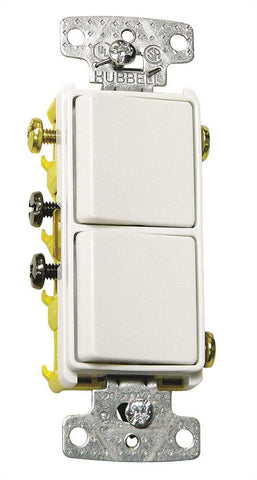 Rocker 3 Way Switch 15 Amp White