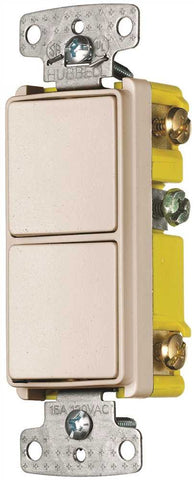 Rocker 3 Way Switch 15 Amp Almond