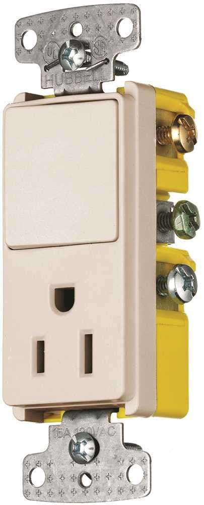 Rocker Combo Switch And Receptacle 15a Almond