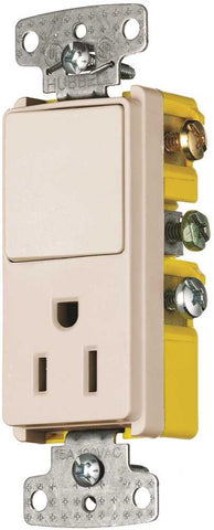 Rocker Combo Switch And Receptacle 15a Almond