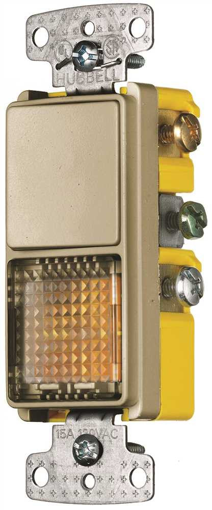 Rocker Switch Illuminated Ivory