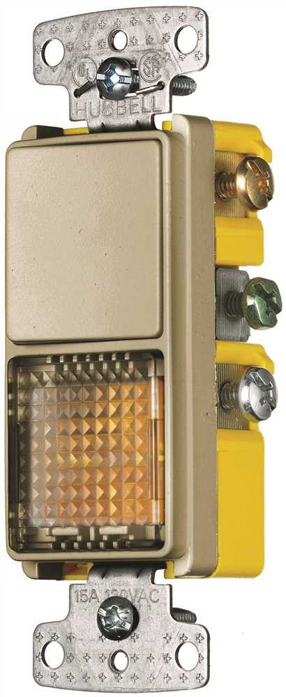 Rocker 3 Way Switch Illuminated Ivory