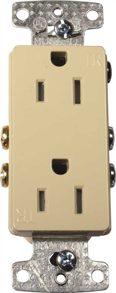 Decorator Receptacle Tamper Proof Self-grounding 15 Amps White