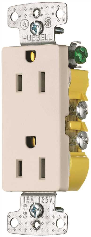 Decorator Receptacle 15 Amps Almond