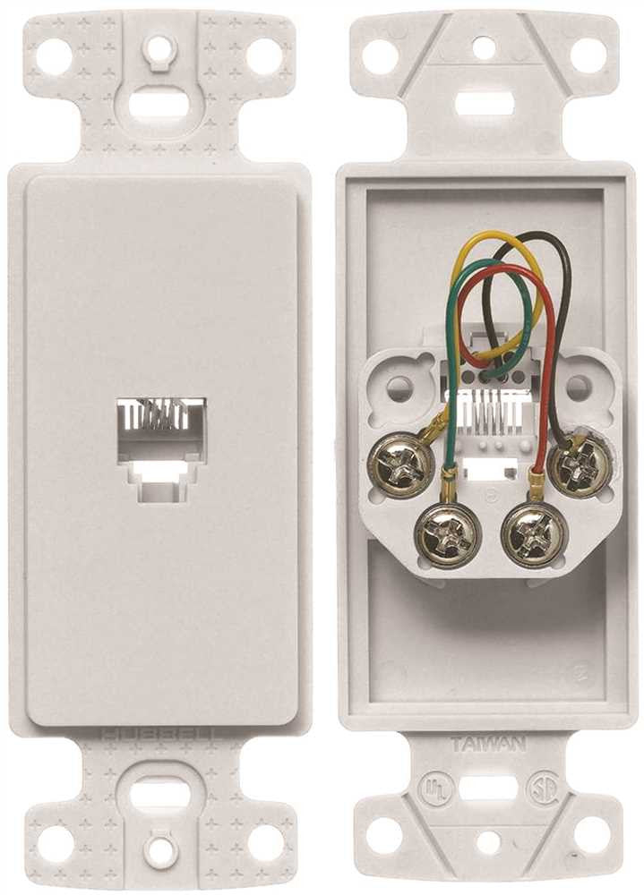 Plate Frame With Jack 6 Position 4 Conductor Screw Terminations White