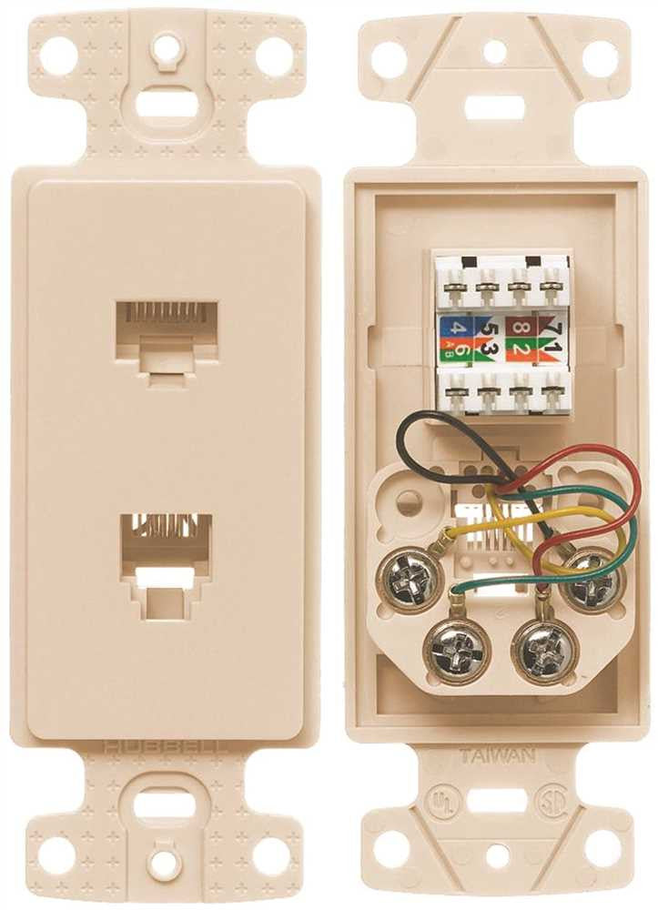 Netselect Plate Frame With 1 Cat 5e Jack And 1 Rj11 Jack 6 Position 4 Conductor Single Gang Almond