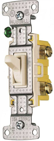 Toggle Switch Single Pole 15a 120v Almond