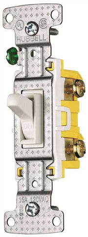 Toggle Switch 3 Way Self Grounding 15a 120v White