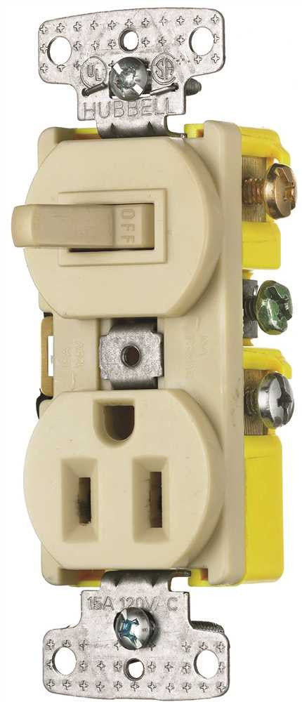 Combo Switch-receptacle 15 Amps Ivory