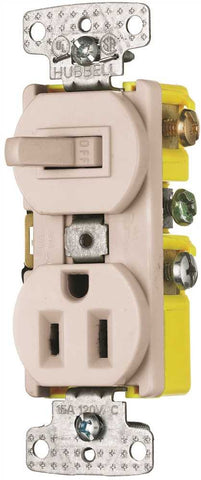 Combo Switch-receptacle 15a Almond