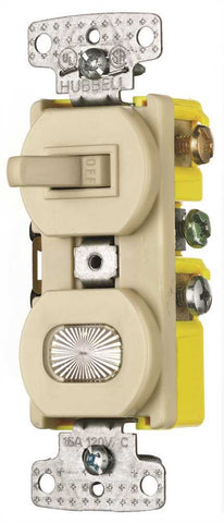 3 Way And Illuminated Switch 1 Pole Combo 15 Amps Ivory