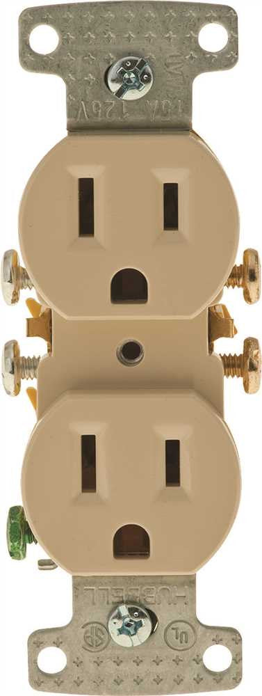 Receptacle Duplex 15a Push Terminal Ivory