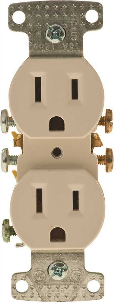 Receptacle Duplex 15a Push Terminal Light Almond