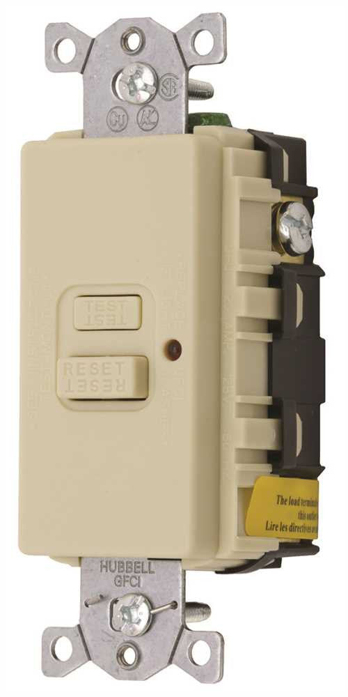 Gfci Faceless Led Receptacle 20 Amp 125 Volt Ivory