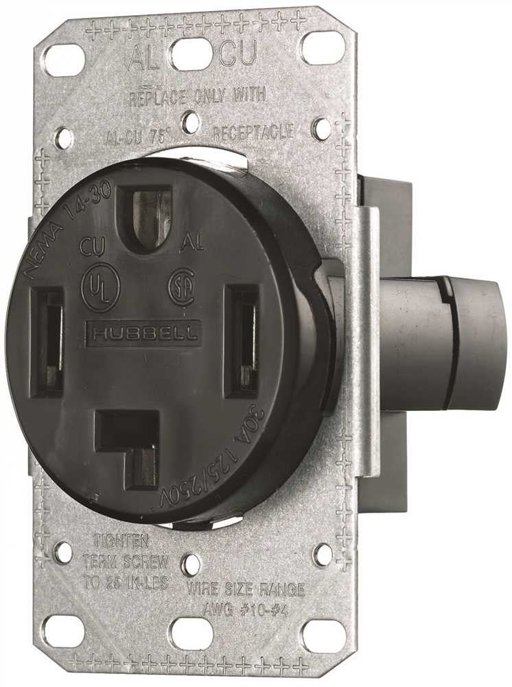 Range And Dryer Receptacle 30 Amp 3 Pole 4 Wire Black