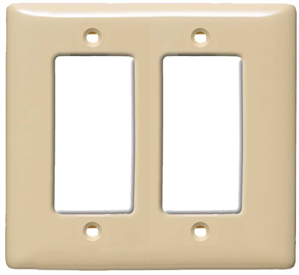 Decorator 2 Gang Wall Plate White