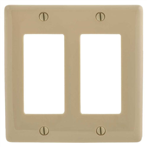 Decorator 2 Gang Wall Plate Ivory