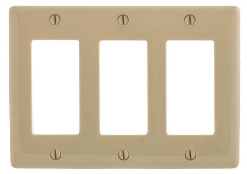 Decorator Wallplate 3-gang Ivory