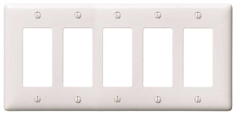 Decorator Wallplate 5-gang White