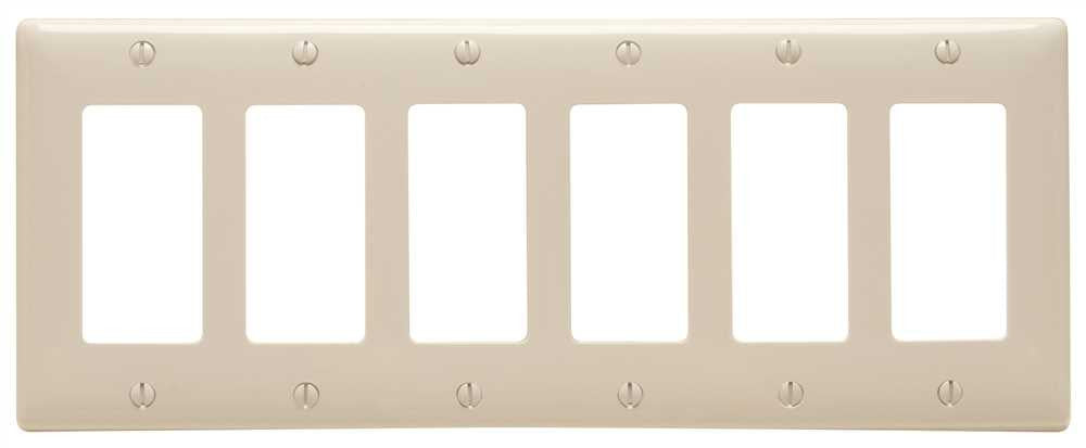 Decorator Wallplate 6-gang White