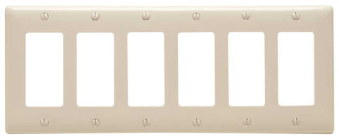 Decorator Wallplate 6-gang White