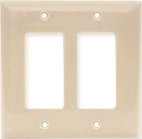 Decorator Wallplate Midi 2 Gang Ivory