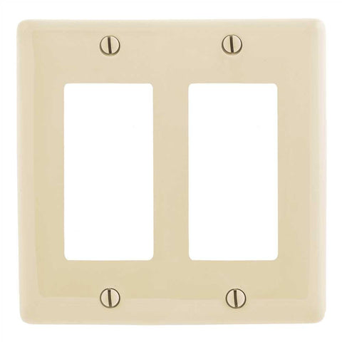 Decorator Wallplate Midi 2 Gang Almond