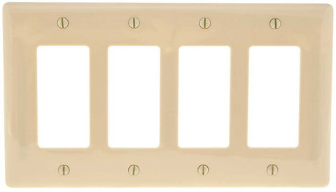 Decorator Wallplate Midi 4-gang Ivory