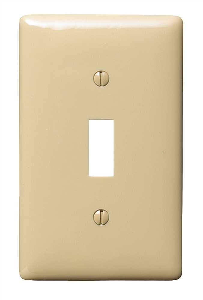 Wallplate Toggle 1 Gang Ivory