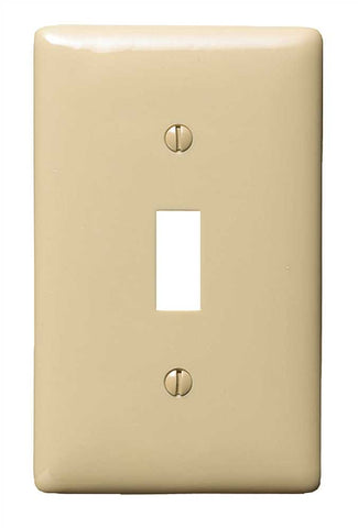 Wallplate Toggle 1 Gang Ivory