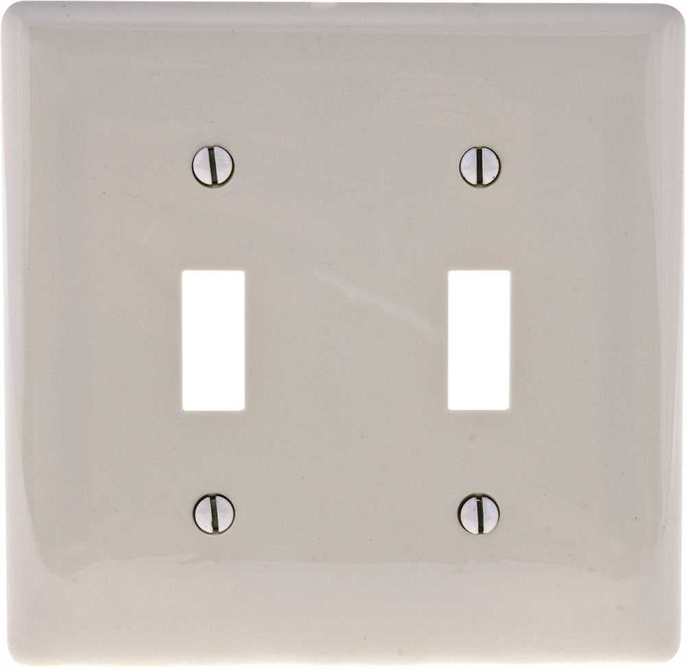 Wallplate Toggle 2 Gang White