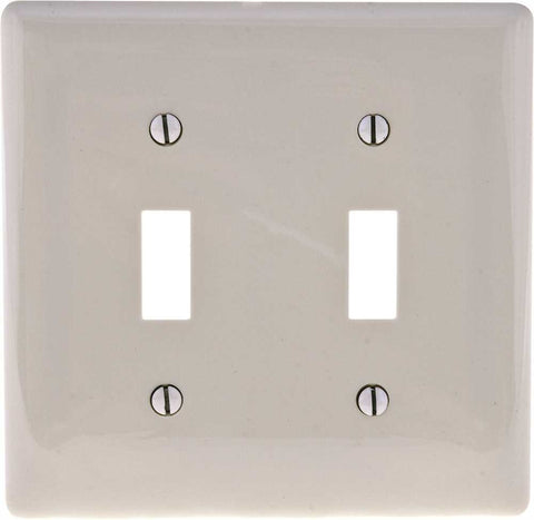 Wallplate Toggle 2 Gang White