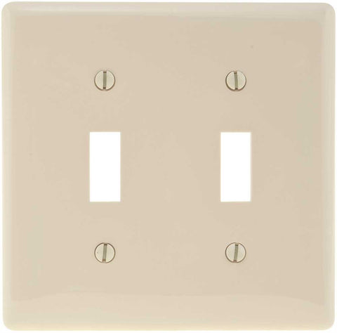 Wallplate Toggle 2-gang Almond