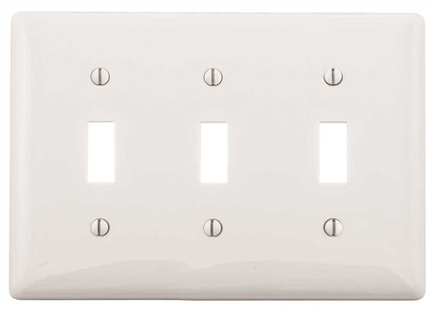 Wallplate Toggle 3 Gang White