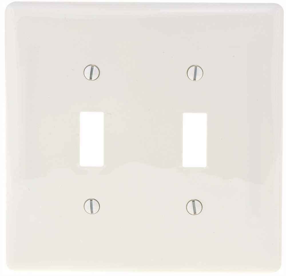 Wallplate Midi Toggle 2 Gang White