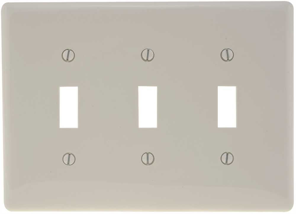 Wallplate Midi Toggle 3 Gang White