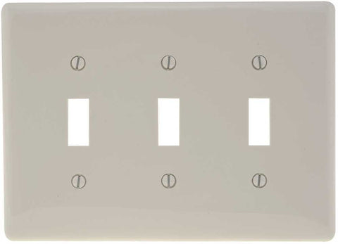 Wallplate Midi Toggle 3 Gang White