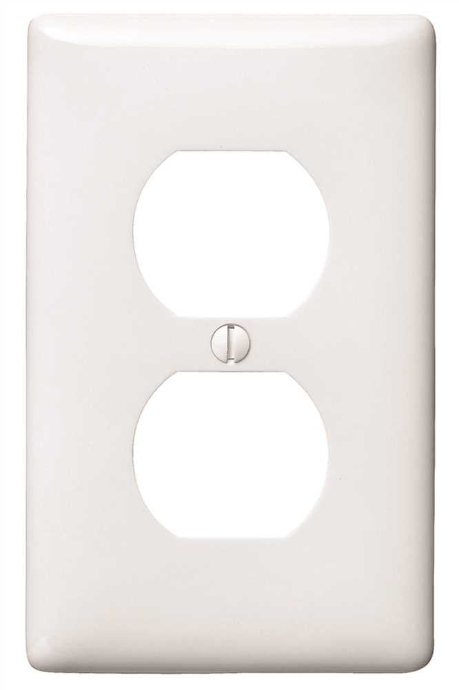 Wallplate 1 Gang Duplex White