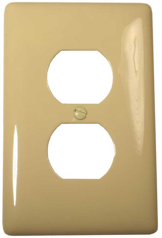 Wallplate 1 Gang Duplex Ivory