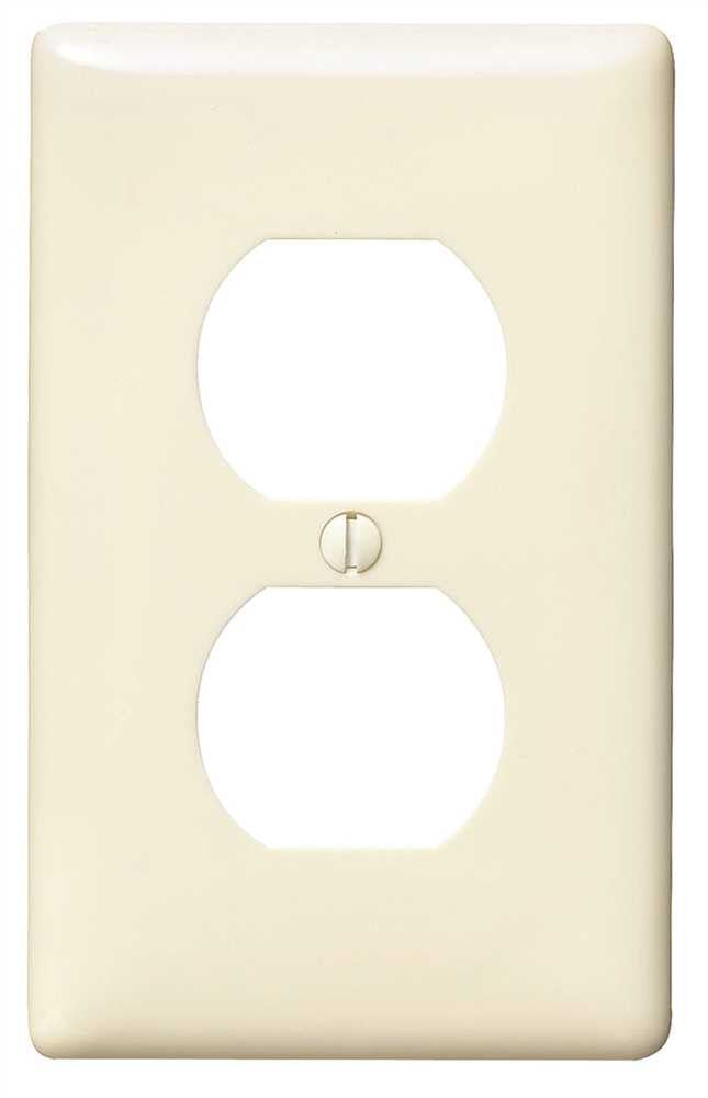 Wallplate 1 Gang Duplex Almond