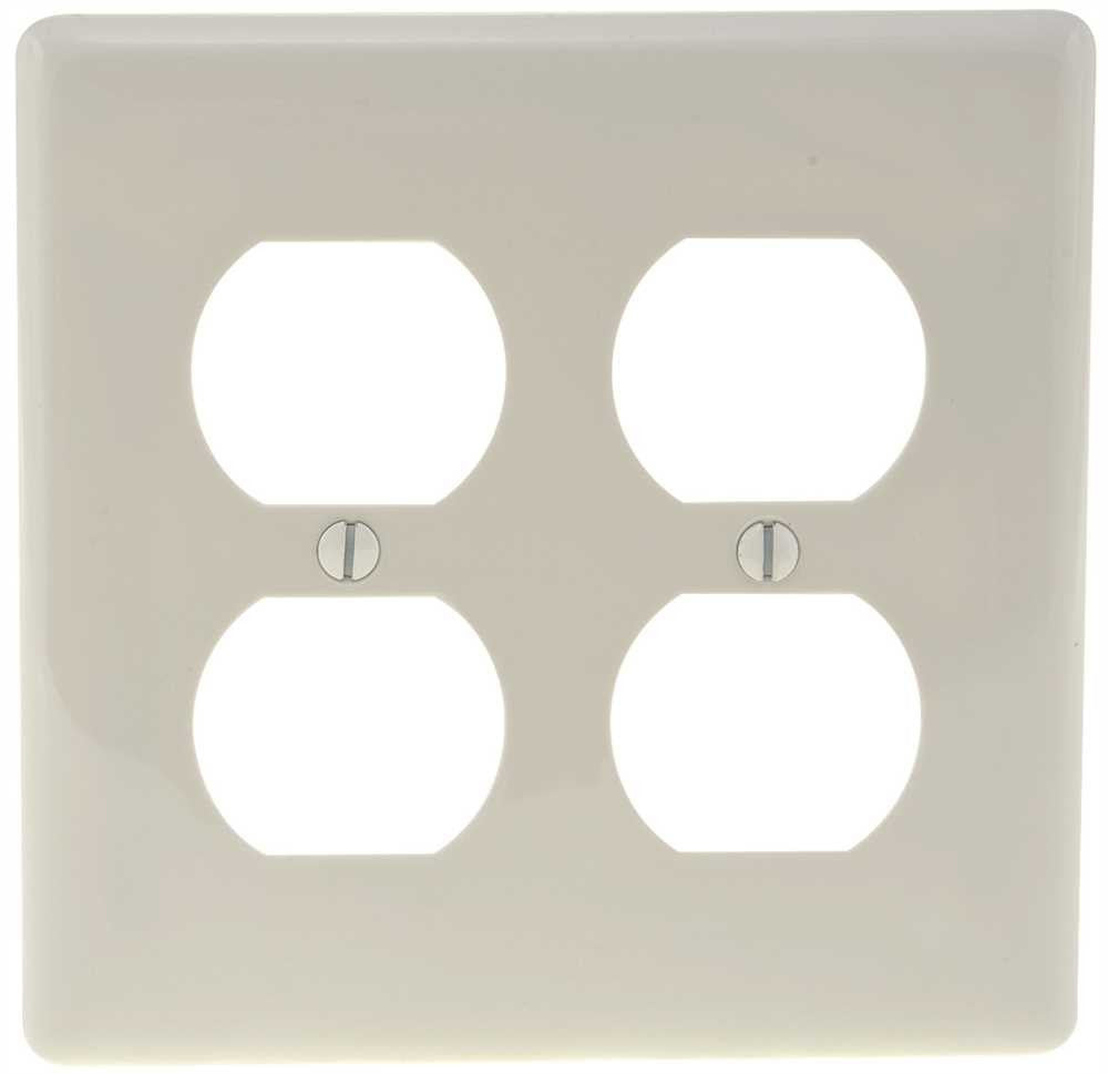 Wallplate 2 Gang Duplex White