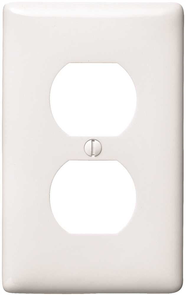 Wallplate Midi 1 Gang Duplex White