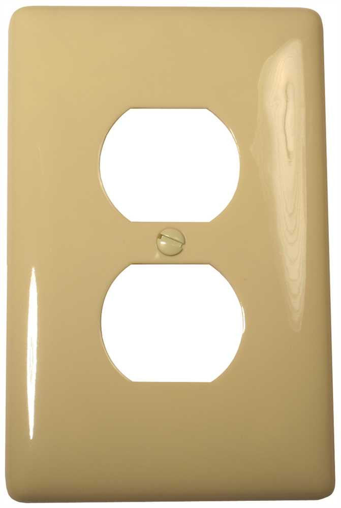 Wallplate Midi 1 Gang Duplex Ivory